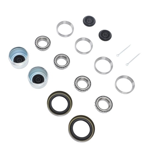 Car 2 Sets Boat Trailer Axle Hub Wheel Bearing Kit Grease Seals 1.98in Dust Caps - Picture 15 of 24