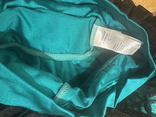 Weissman Kids IC Dance Costume Teal Sequin Leotard With Shorts, Skirt Hairpiece - Picture 6 of 6