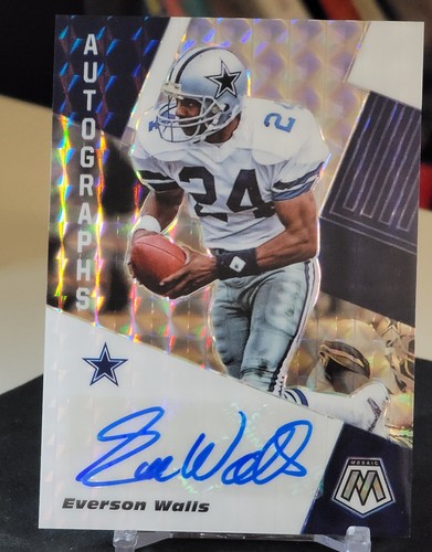 2020 Panini Mosaic Autographs Mosaic #38 Everson Walls Dallas Cowboys