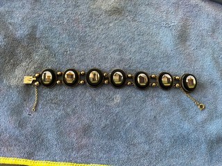Bracelet À Micro Mosaïque Ancien En Vermeil