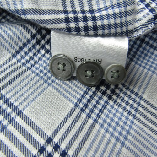 Jos A. Bank Reserve Herren M blau grau kariert Langarm Knopfleiste Hemd - Bild 7 von 11