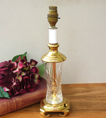 Kristallglas Tischlampe funktionstüchtig Vintage