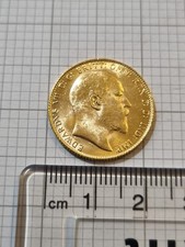 1907 King Edward VII Gold Full Sovereign CoinFineness .9167 gold. Weight 8g