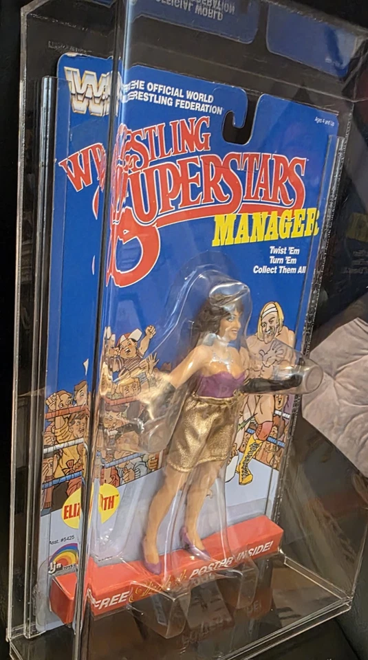 Figura de goma LJN Wrestling Superstars Miss Elizabeth WWF 1985 casi nueva con estuche Foto 3 de 4