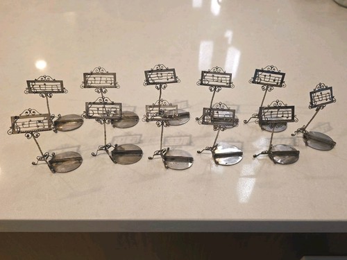 11- 800 Silver Place Card Holders Music Stand Theme - Picture 1 of 6