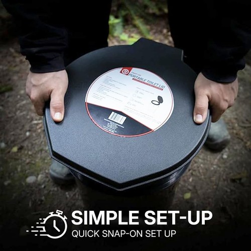 Portable Camping Toilet Seat with Lid - Ideal for Emergencies & Travel - Picture 8 of 8