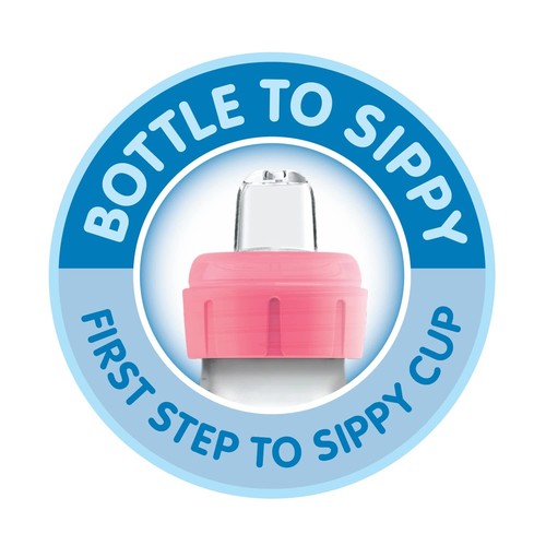 Dr. Brown's Anti-Colic Options+ Narrow Sippy Bottle Starter Kit, 8oz/250mL, with - Picture 2 of 10