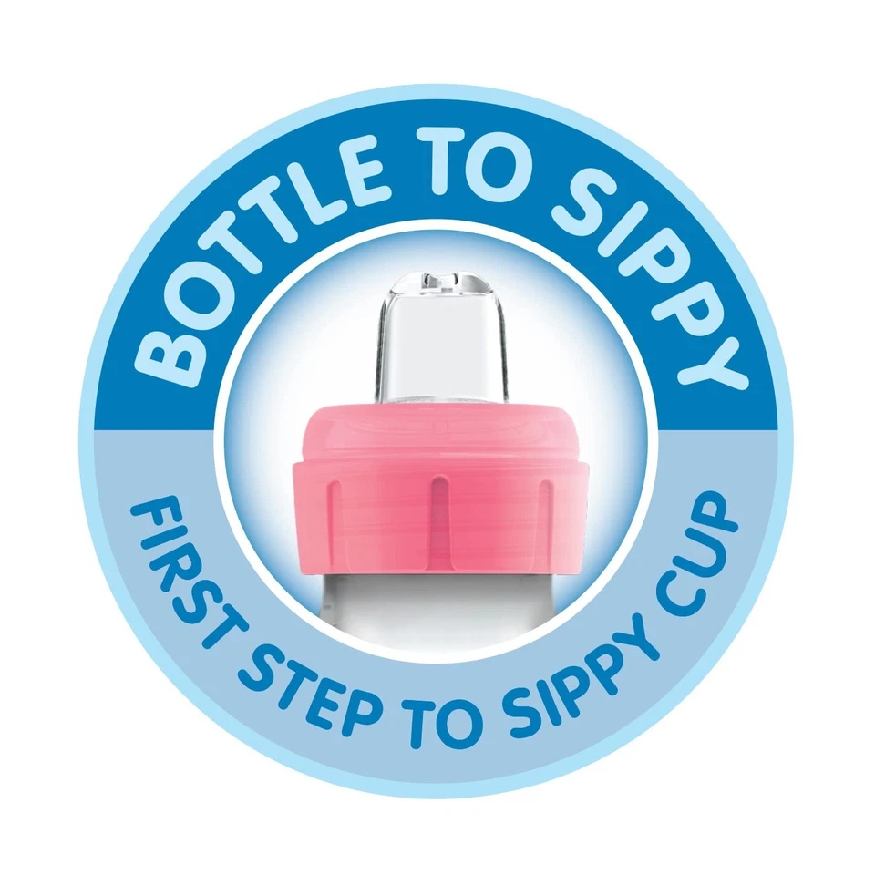 Dr. Brown's Anti-Colic Options+ Narrow Sippy Bottle Starter Kit, 8oz/250mL, with - Image 2 of 4