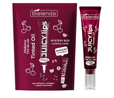 Bielenda Juicy Tinted Lip Oil Cherry Shade Moisturizing Gloss Hydrating Lip Care