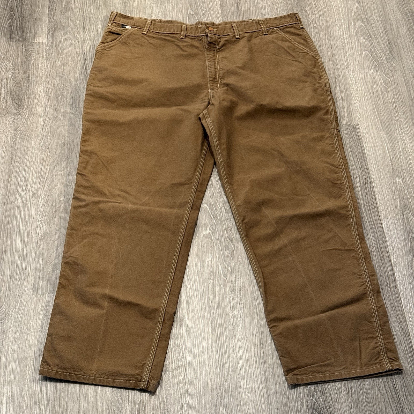 Carhartt FR Jeans Flame Resistant Mens 48x34 Brown Canvas Work 100791-246 CAT2