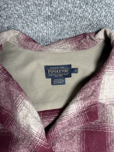 Pendleton Boyfriend Board Shirt Women’s Red Plaid Flannel Size Large - Picture 2 of 7