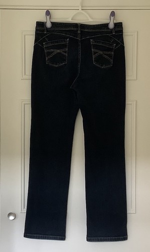 PER UNA Roma Ladies Sculpt & Lift Straight Leg Navy Blue Jeans - Size UK 12 M - Picture 2 of 9