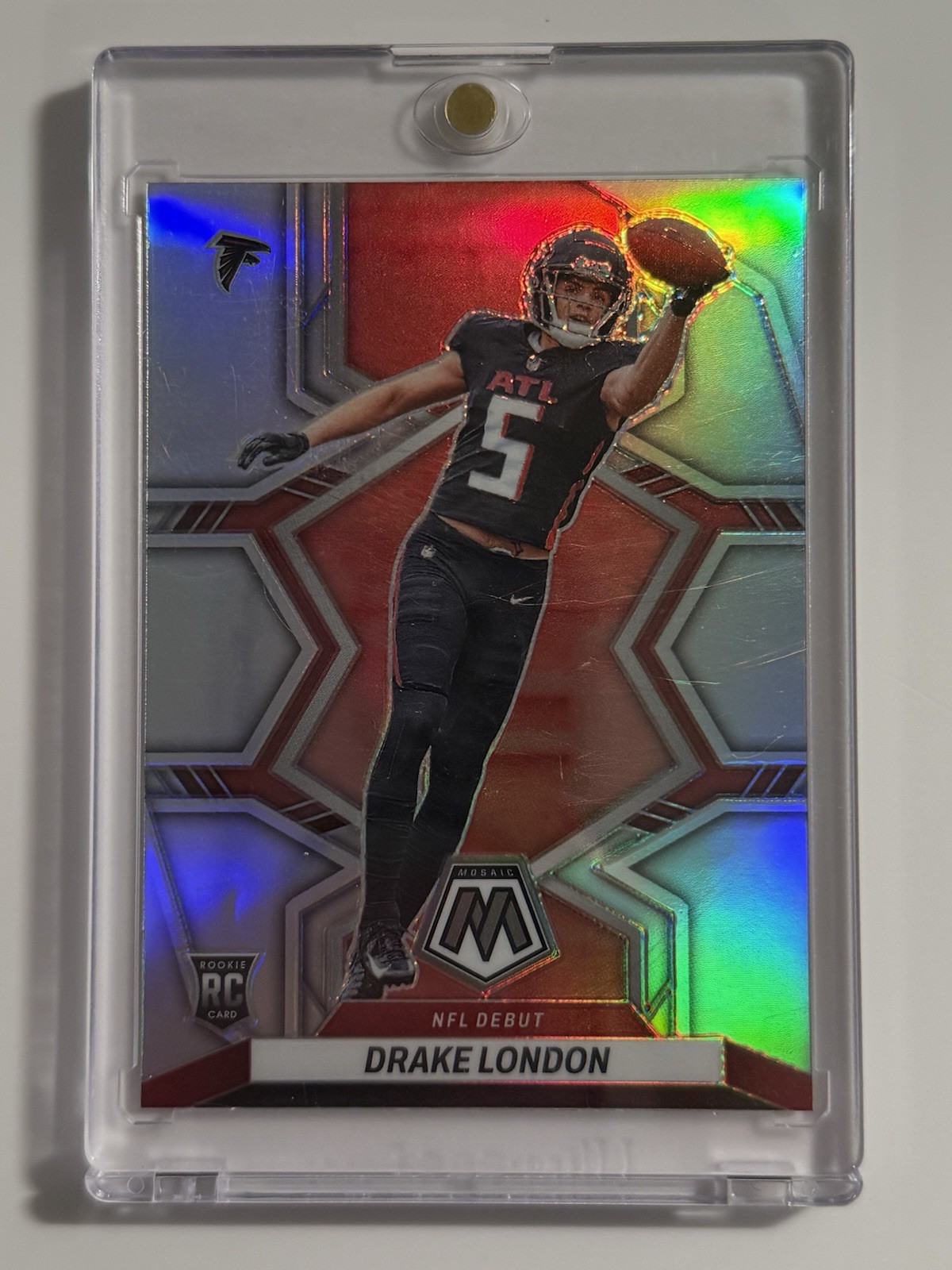 2022 Panini Mosaic - NFL Debut Silver Prizm #275 Drake London (RC) Falcons
