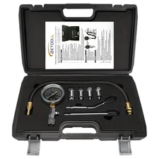 BETOOLL 8-Piece Gas Engine Compression Tester Kit with Durable Brass Fittings