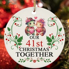 Our 41st Christmas Together Ornament Cute Turtle Couple 41 Year Anniversary Gift