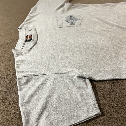 VINTAGE ‘05 HARLEY-DAVIDSON MONADNOCK KEENE NH BIKE BRIDGE MEDIUM POCKET T-SHIRT - Picture 11 of 14