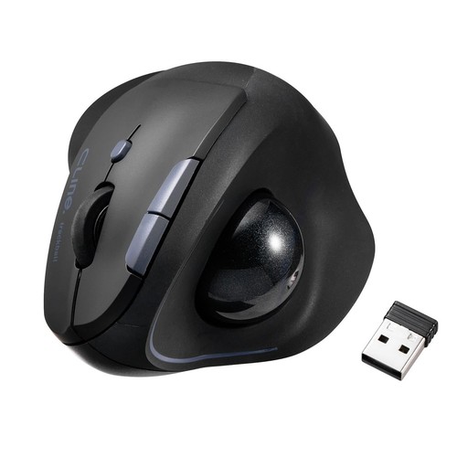 Trackball Ergonomic Mouse Quiet Wireless Bluetooth 2.4GHz Rechargeable - 第 1/7 張圖片