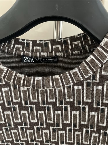 Zara Langarmbluse Größe S für Damen Braun Top Zustand Wie Neu 100% Baumwolle - Bild 2 von 3