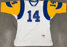 Vintage 1960s 70's Harv-Al Football Rams Jersey #14 Harris Made In The USA Sz. L