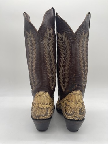 Vintage Panhandle Slim Python Schlangenleder Cowboystiefel Damen 7.5B Braun Leder - Bild 5 von 22