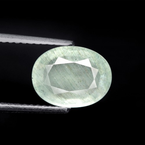2.06Ct. Natural Aquamarine Greenish Blue Oval Unheated Brazil Ravishing Color - Picture 4 of 7