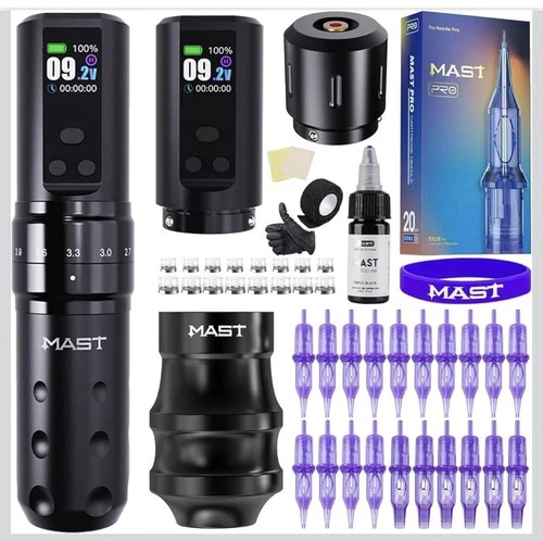 Mast Fold2 Pro Tattoo Kit Cordless Rotary Tattoo Gun Machine Kit Complete Set - product listing photo