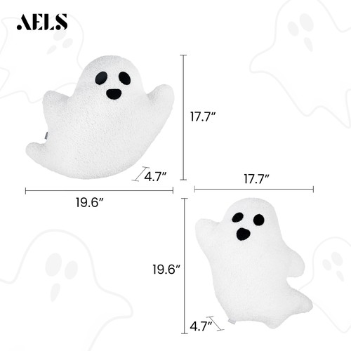 Cuscino decorativo fantasma per decorazioni casa Halloween - Foto 4 di 7
