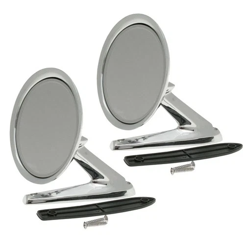 Exterior Mirror Standard Chrome Pair Mustang 1965-1966