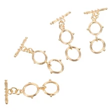4pcs Metal Toggle Clasps Jewelry Converters For Necklace Bracelets Chain Ends