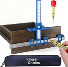 Cabinet Hardware Jig, King&Charles Cabinet Handle Jig with Automatic Center Punc