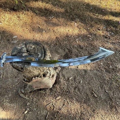 Custom Handmade Carbon Steel Blade Tactical Khopesh Sword| Hunting Sword Camping - Picture 7 of 9
