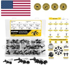 Pop Rivets, Large Flange Blind Rivets Aluminum Assortment Kit, 11 Sizes Flang...