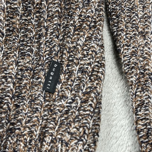 Bugatti Cable Knit Turtleneck Sweater Men’s Large Brown Wool - Picture 15 of 18