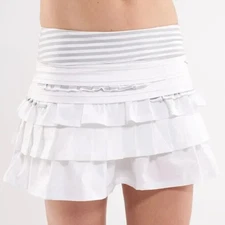 Lululemon Back on Track skirt tennis 13.5" skort white /grey Size 8  Perfect