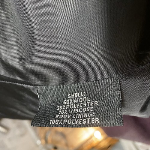 IZOD Men’s Wool Blend Peacoat Black Size Large Pockets Zipper Pull On The Left - Picture 7 of 7