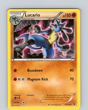 Pokemon TCG Lucario XY Fates Collide 47/124 Regular Rare Card NM