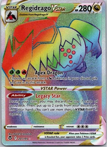 Regidrago VSTAR (Secret) Secret Rare SWSH12: Silver Tempest 201/195 NM Holo