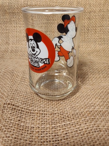 Vintage Disney Mickey Mouse Club Trink Saft Glas! Promo Souvenir 3 5/8 inch - Bild 2 von 7
