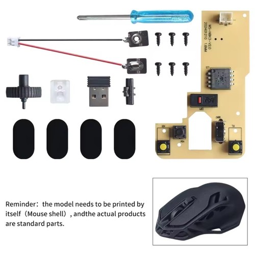 Mouse Kit Hardware for Lab Wireless Mouse 3D Printing Wireless Mouse Kit DIY - Picture 2 of 8