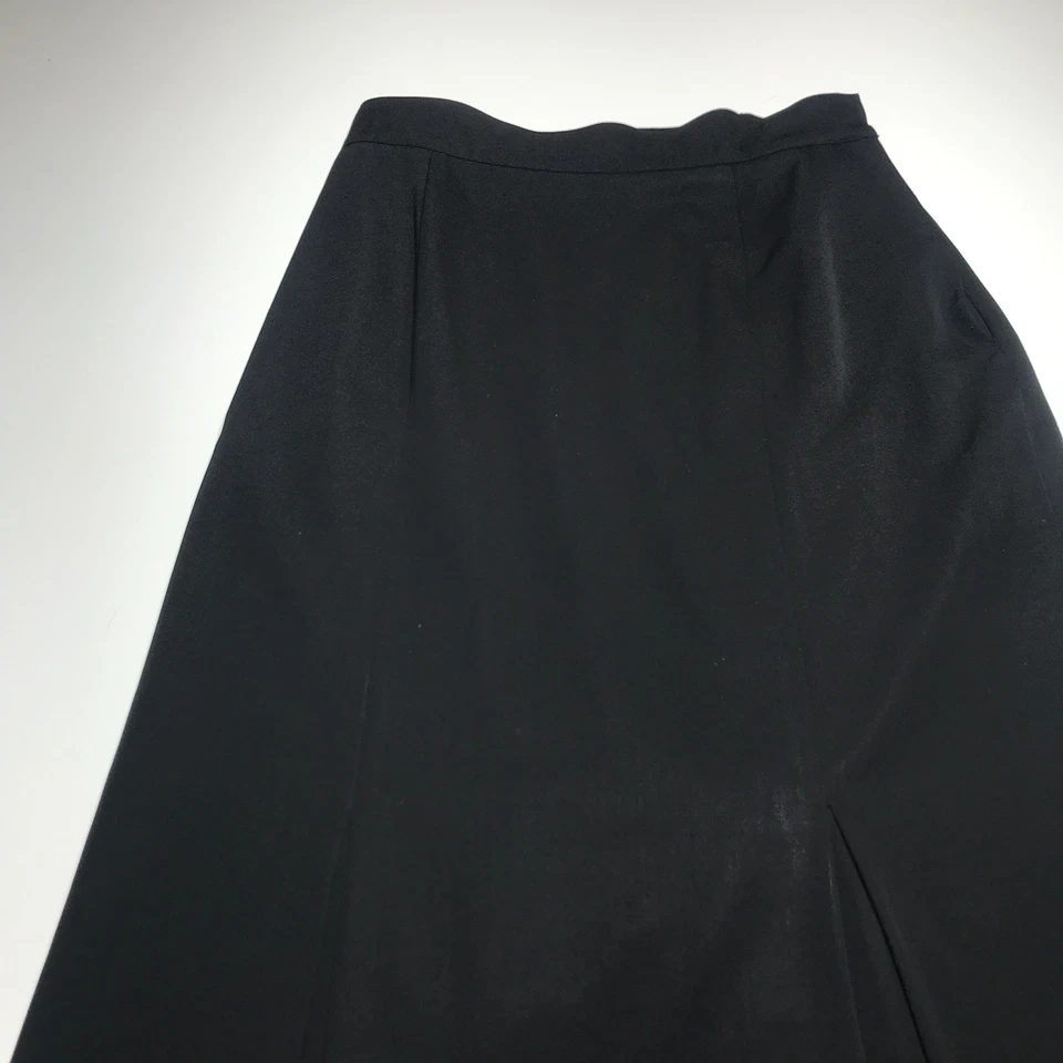 Falda Tahari Mujer Vintage 100% Lana Acampanada Midi Negra Plisados Invertidos Falda 12 Foto 3 de 4