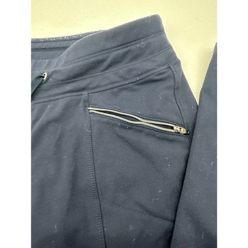 Pantalones de chándal Athleta Active Wear talla XST con bolsillos tiro medio azul marino - Imagen 6 de 10