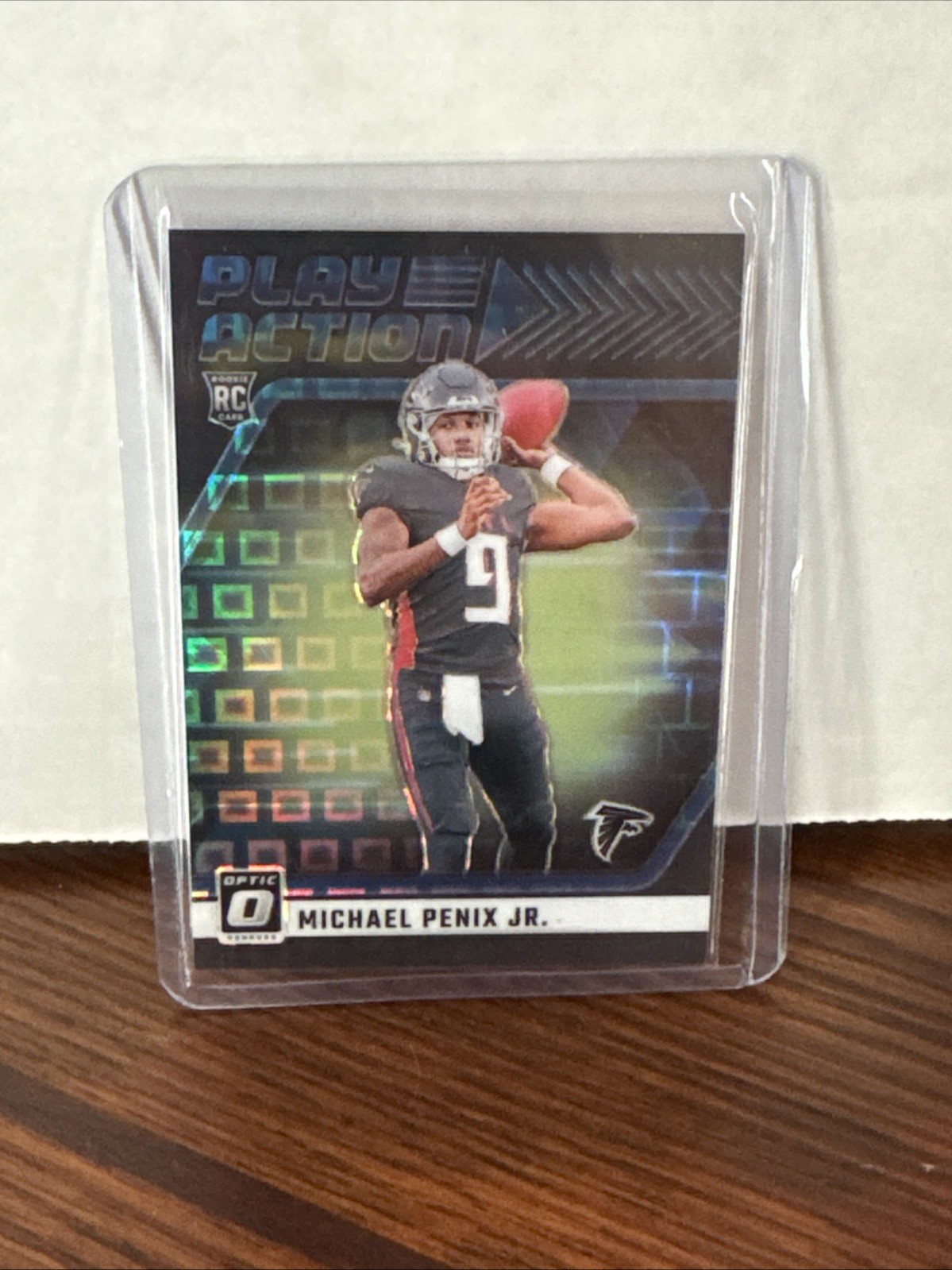 2024 Donruss Optic Michael Penix Jr. /25 Black Pandora Play Action #4 RC Falcons