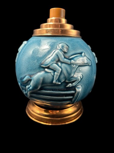 1930 Art Deco Rookwood Pottery & Copper Cigarette Dispenser Raised Sports Motif - Picture 9 of 13
