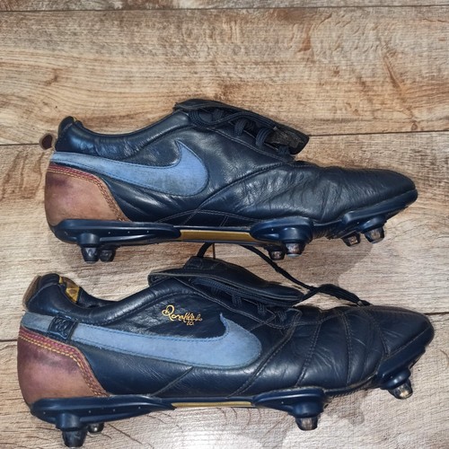 Nike Tiempo R10 Ronaldinho 315364-447 Soccer Cleats Football Boots Navy Blue 11 - Picture 4 of 23