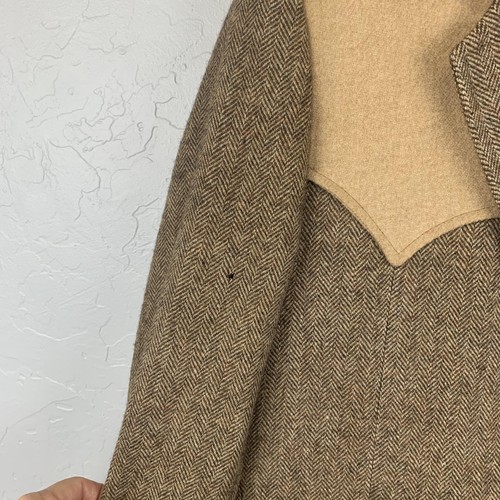 Vintage BW Westernwear Blazer Herren 44 braun Fischgrät Westernpasse Tweed - Bild 5 von 15