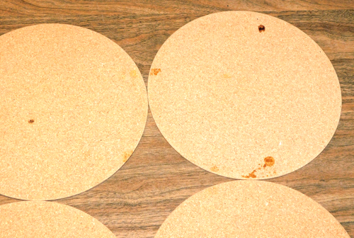 Set of 6 Cork 10” Round Placemats Julie Huber Dans Le Jardin Farm Animals Pig - Picture 15 of 17