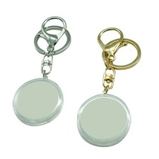 2x Coins Holder Keychain Capsule Storage Box Key Ring For 30mm Round Coin cc