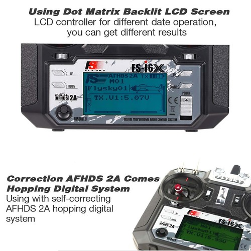 Flysky FS-i6X 2.4G 10CH RC Transmitter with FS-iA10B Receiver for RC Drone Plane - Picture 9 of 15