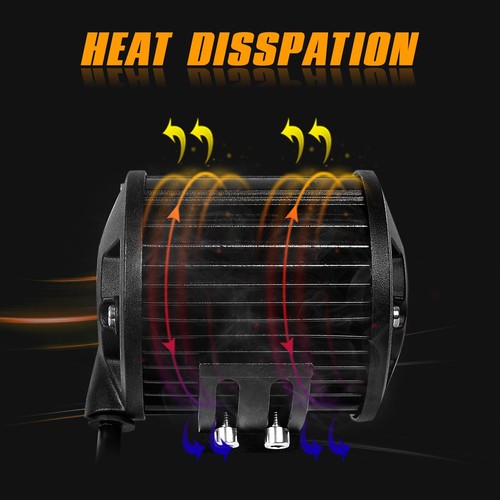 2x 4inch LED Work Lights Cube Pods Offroad Driving 4WD 4X4 Truck ATV 4''+ Wiring - Picture 9 of 20