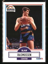 Blair Rasmussen 1990-91 Fleer #52 BASKETBALL Card